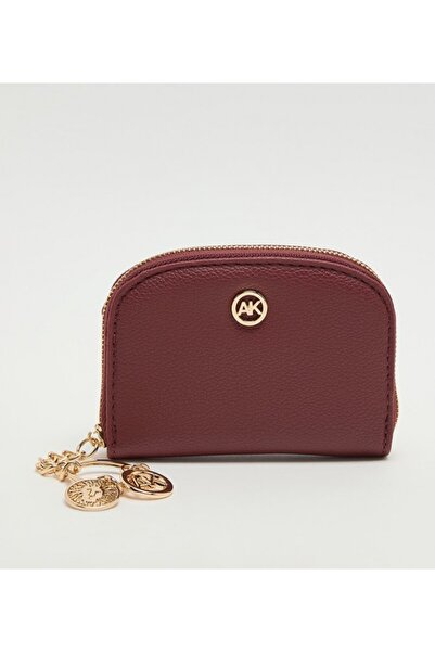 Anne Klein حامل بطاقات بسحاب مع تفاصيل الشعار