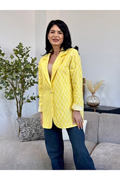 RAMONA BADESCU EXCLUSIVE Blue jacket with Printed and loose cut