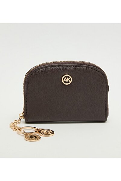 Anne Klein حامل بطاقات بسحاب مع تفاصيل الشعار