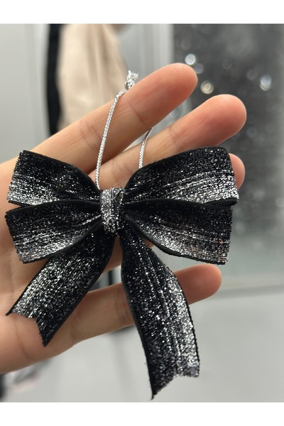 paşateks since 1995 şekil 2 cm Black-Silver Glitter Velvet Bow – Set of 5 |  ...