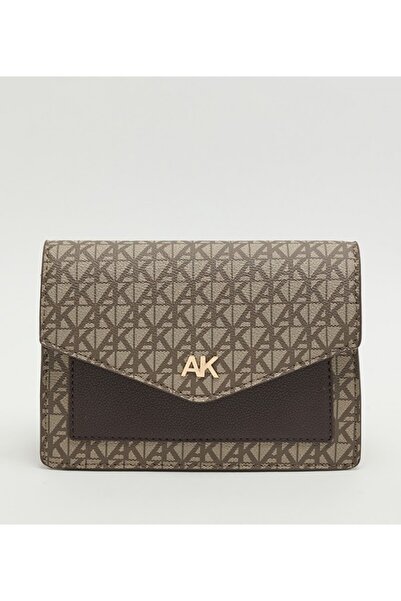 Anne Klein حقيبة كروسبودي بغطاء ونقشة مونوجرام