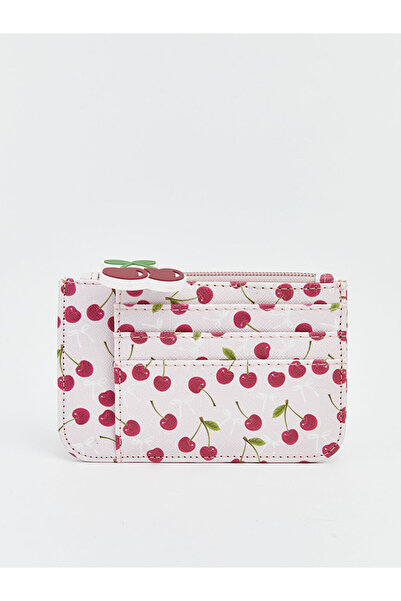 LC Waikiki GÜLİS GİYİM'DEN Pembe Kiraz Baskılı Kadın Cüzdan