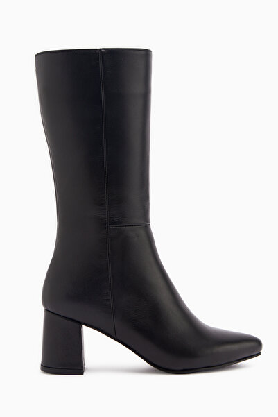 Limoya Elda Genuine Leather Black Heeled Women's Boots