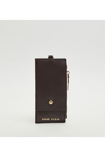 Anne Klein محفظة بسحاب مزينة بشعار العلامة التجارية