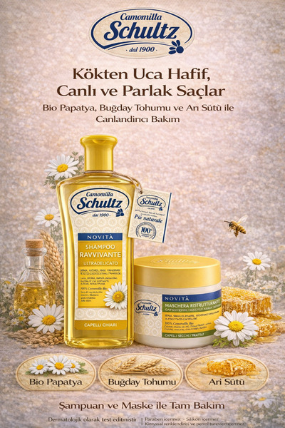 Schultz Canlandırıcı Şampuan ve Saç Maskesi Açık Sarı Saçlar İçin Paraben Sil...