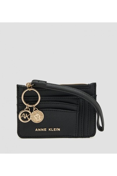 Anne Klein محفظة بسحاب مزينة بشعار العلامة التجارية