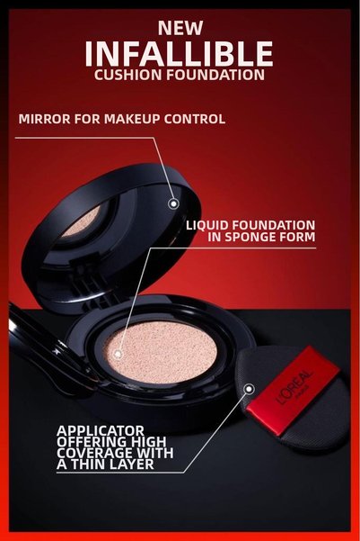 L'Oreal Paris كريم أساس إنفاليبل فريشوير كوشن - W 130
