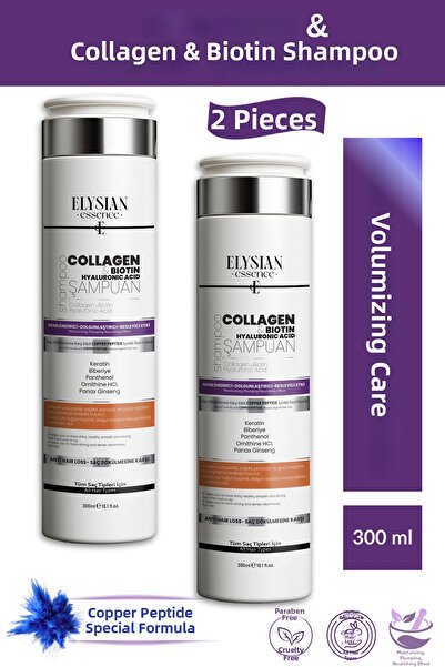 Elysian Essence Collagen Collagen & Biotin & Hyaluronic Acid Shampoo 2 Pieces...