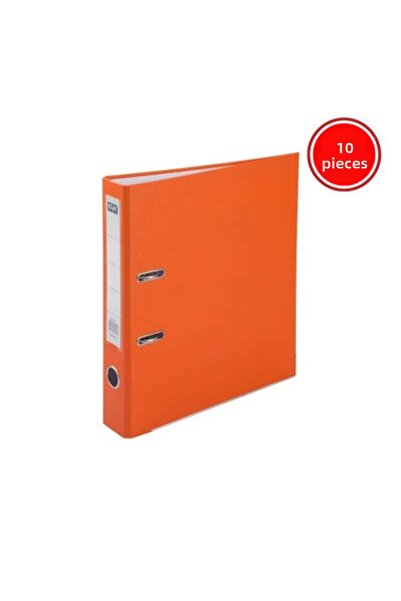 KRAF Office Folder, 10 Pieces, Narrow, A4 Size, 2 Rings, Orange
