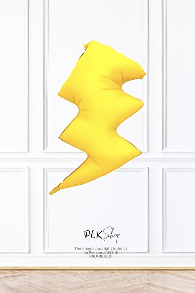 PEKSHOP Lightning Foil Balloon Super Heroes Theme Balloons Yellow Lightning B...