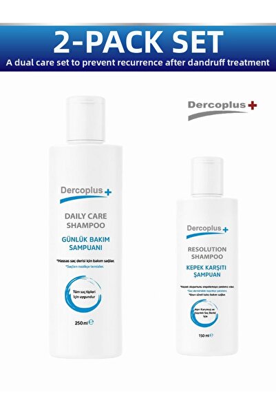 DERCOPLUS Resolution 150 ml Anti-Dandruff and 300 ml Daily Care Shampoo