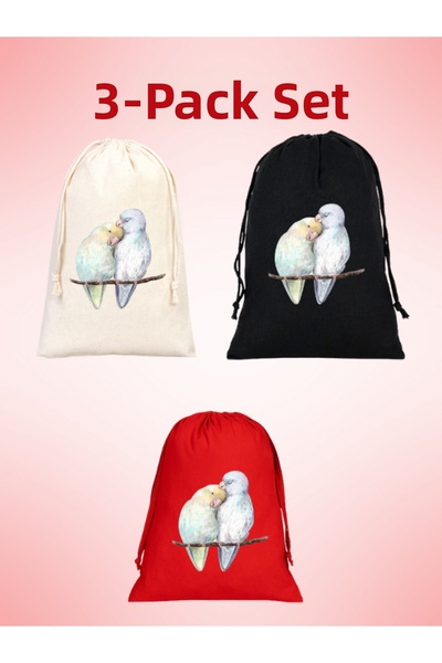 junobi حقيبة قماشية بنقشة الطيور، حقيبة قماشية صديقة للبيئة، حقيبة قماشية برب...