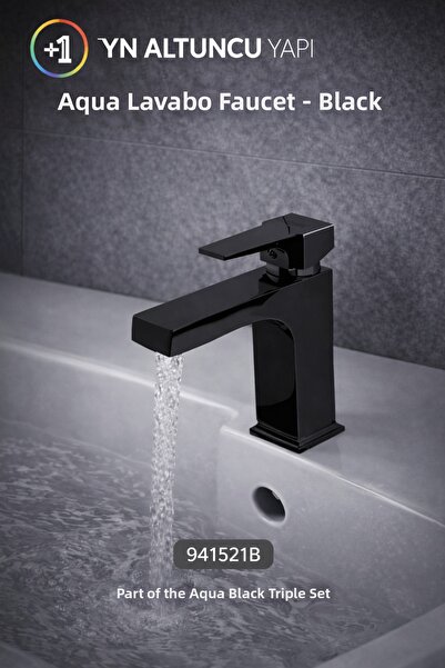 Newarc Aqua Lavabo Bataryası - Sıyah 941521B