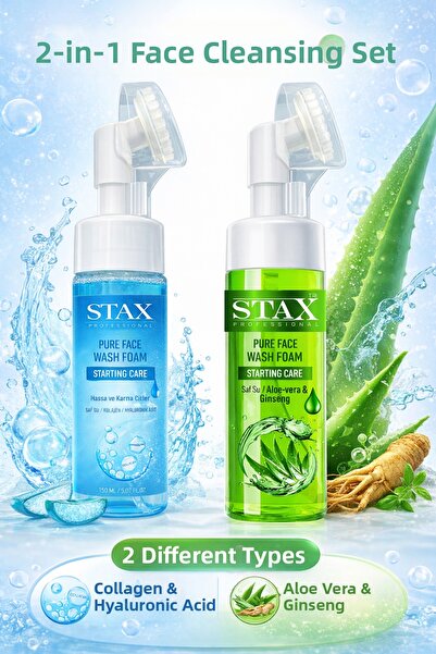 Tri Stax مجموعة رغوة تنظيف الوجه من ستاكس مكونة من قطعتين