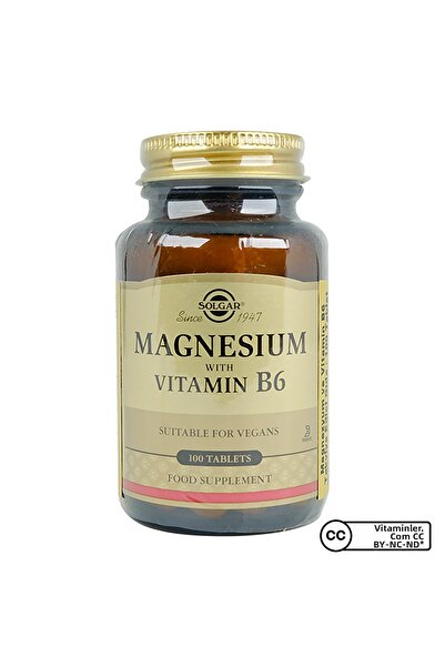 Solgar المغنيسيوم مع فيتامين ب6 100 قرص