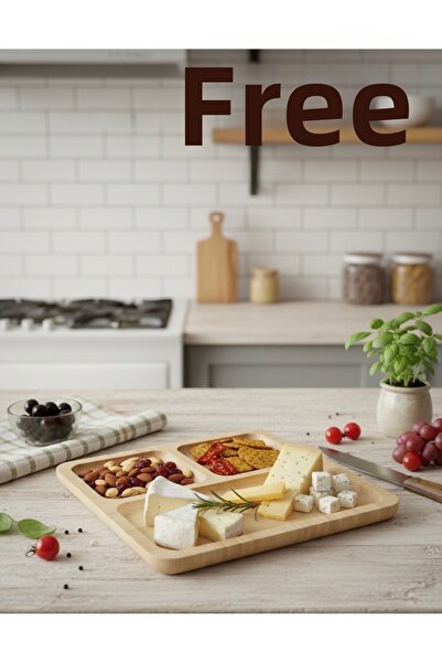 Fİ HOME Bamboo Serving Tray Square 20cm