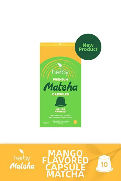 Herby كبسولات ماتشا فاخرة - متوافقة مع نسبريسو، بنكهة المانجو، عبوة من 10 كبس...