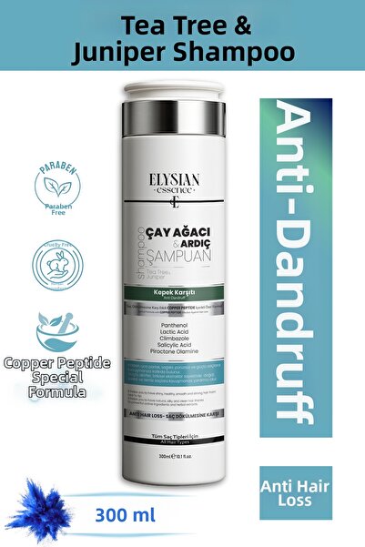 Elysian Essence شامبو شجرة الشاي والعرعر |   عناية بالشعر مضادة للقشرة مع ببت...