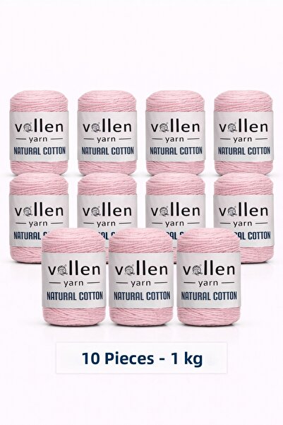 vollen yarn 10 Pcs 1kg, Premium Natural Cotton Amigurumi and Punch Yarn, Croc...