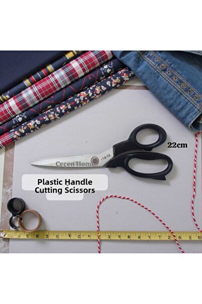 ÇEÇEN HOME (1 Piece) Fabric Tailor Scissors Plastic Handle Scissors Large Siz...