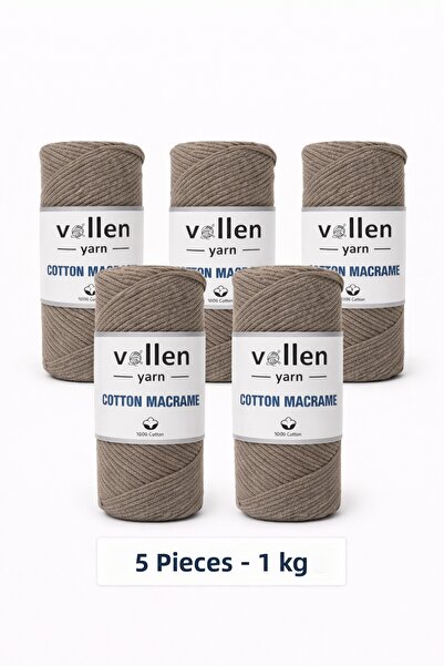 vollen yarn 5 Pcs, 1kg, Premium Cotton Macrame Cord, 2mm Cotton Chain Macrame...
