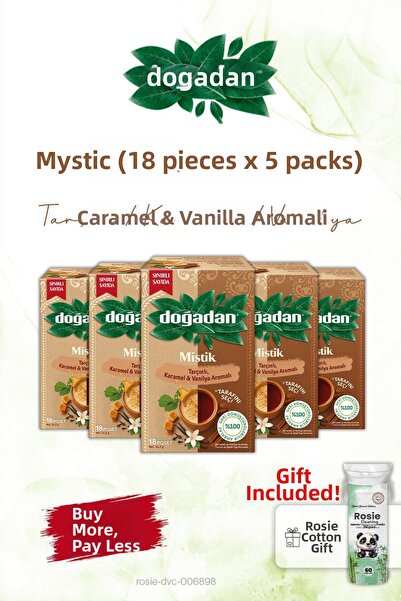 Doğadan 5 Packs of Mystic Tea Bags 18 Pieces and Rosie