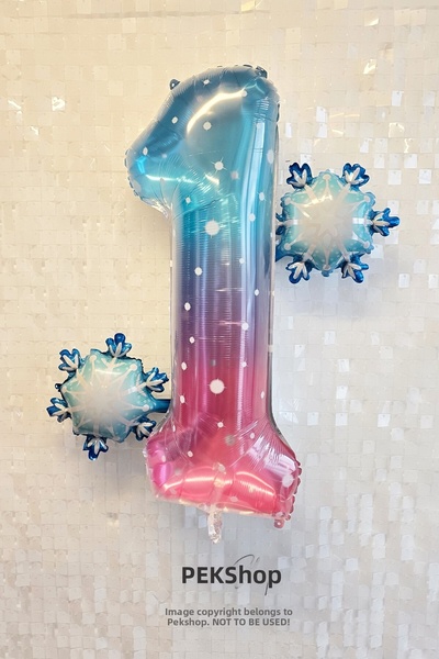 PEKSHOP مجموعة بالونات عيد الميلاد على شكل ندفة الثلج