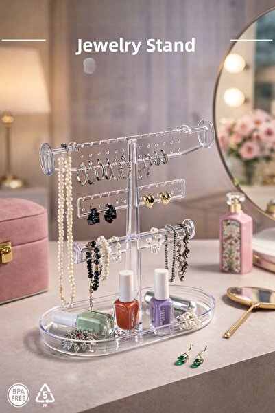 Mim Life Accessory Stand, Jewelry Organizer, Necklace, Ring, Earring Organizer