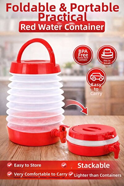 plant-home Collapsible Water Container with Spigot 5.5 Liters – Portable, Pra...