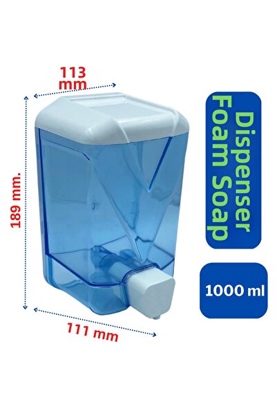 WESPA 1000 мл пластмасов прозрачен дозатор за сапун - пяна