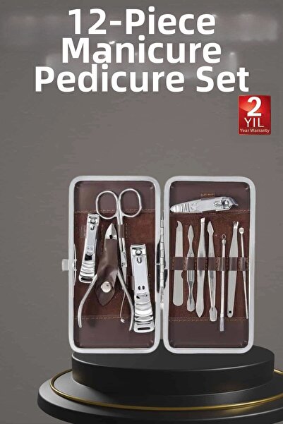 Epilons 12 Pieces Stainless Steel Compact and Portable Manicure Scissors Nail...