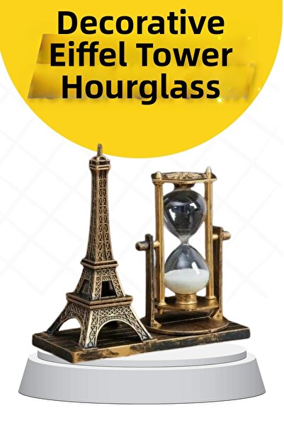 Twin Store Decorative Eiffel Tower Hourglass Style Table Ornament Trinket