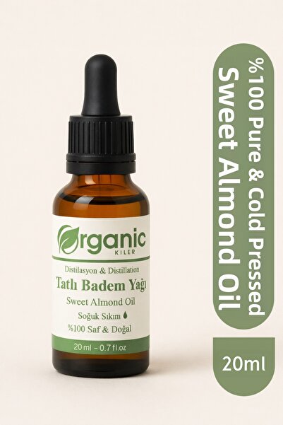 Organic Kiler 100% Pure Sweet Almond Oil 20 ml - Natural & Unadulterated (Swe...