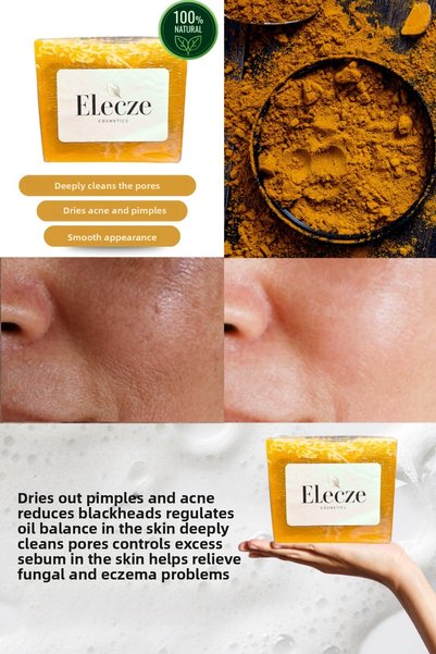 Elecze cosmetıcs Sulfur Soap Skin and Facial Cleanser Purifying Sulfur Soap