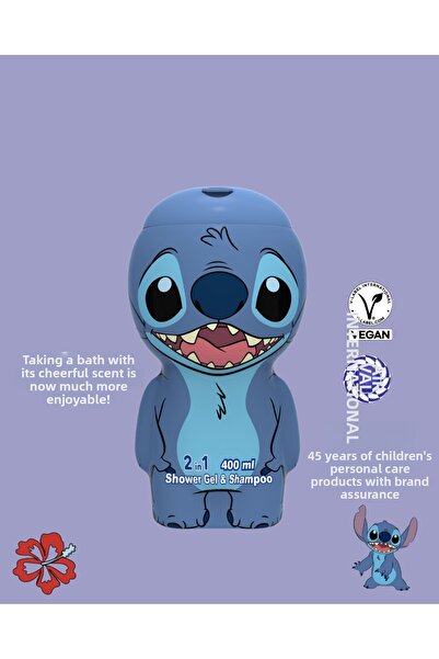 Air-Val شامبو وجل استحمام ستيتش للأطفال 2 حجم 400 مل