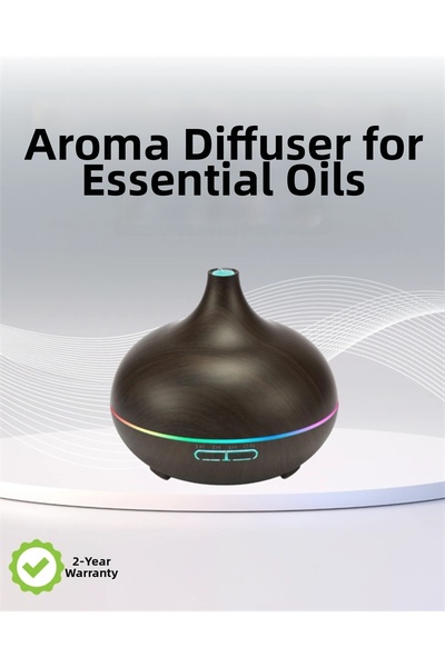 Epilons موزع الهواء بالموجات فوق الصوتية مع 7 أضواء ملونة - استخدام هادئ وآمن