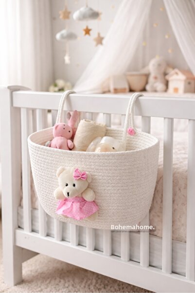 Bohemahome Διακοσμητικό καλάθι οργάνωσης με κρεμάστρα για μωρά και παιδιά