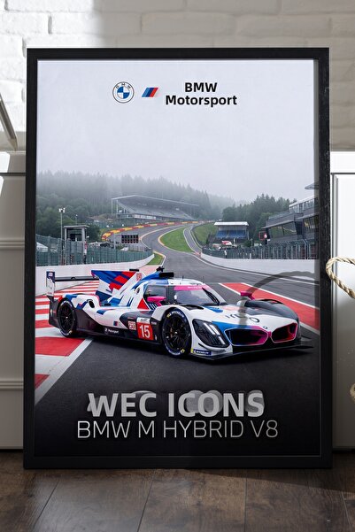 Duvarda Poster BMW M Hybrid cu ramă din lemn negru, pictură decorativă de per...