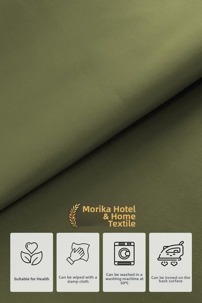 Morika Hotel & Home Textile Deluxe Series 6-Piece Faux Leather American Service Set - Ø 32 cm - Khaki