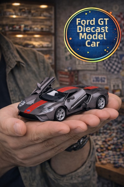 TOYFEST سيارة فورد جي تي 74 الأمريكية الرمادية ذات الأبواب القابلة للطي، سيار...