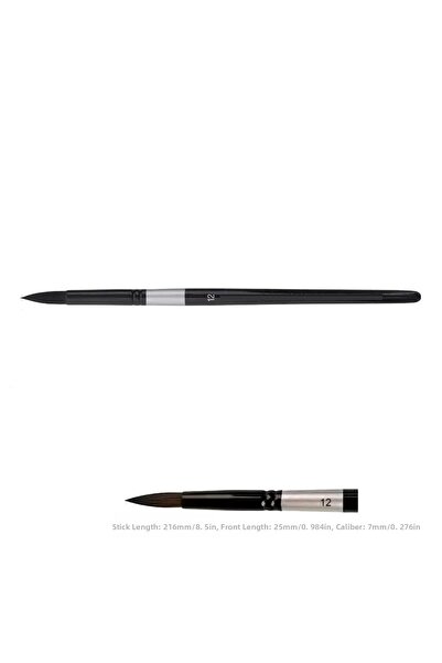 Sanathobi فرشاة شعر السنجاب الاحترافية رقم: 12-فرشاة الكتابة، رسم التفاصيل، ا...