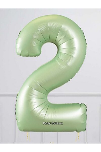BenimMarifetlerim 2 Number Water Green Foil Balloon 40 Inch 90 cm