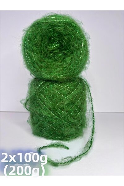 Ana&Kuzusu İplik Snur verde (BOL TÜYLÜ) gros de tricotat elite moher 200g (AT...