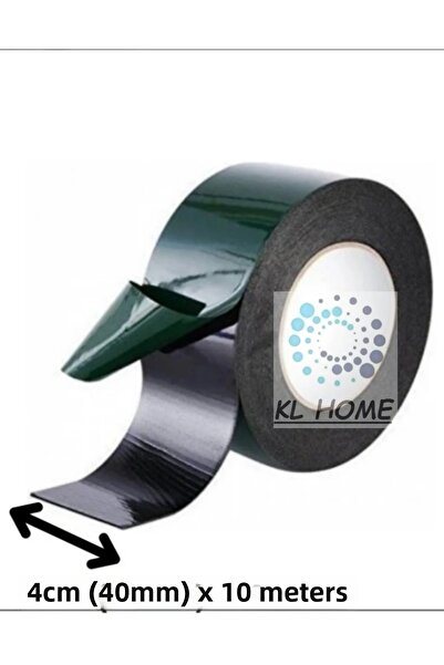 KL HOME 4cm Width X 10 Meters - Foam Black Double Sided Tape (Price Is for 1 ...