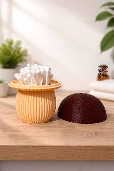 Yuflin Design Mushroom Shaped Cotton Swab and Cotton Pad Organizer – Bathroom...