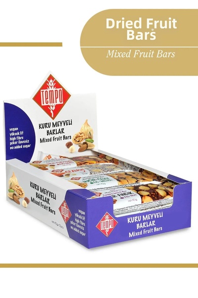 Tempo Şekerleme Pack of 5 Fruit Bar Flavors X 10 Pieces (5 Flavors)