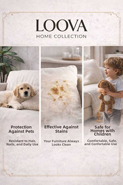 Generic Brand Loovahome Sofa Cover 2-Piece Set 100% Cotton