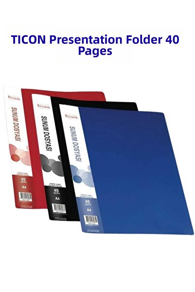 Ticon Σετ 40 θήκες για παρουσίαση παραστάσεων - Κόκκινο / Μαύρο / Μπλε