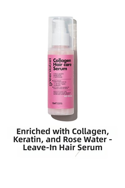 Greenlabel مصل الشعر الخالي من الشطف الغني بالكولاجين والكيراتين وماء الورد 1...