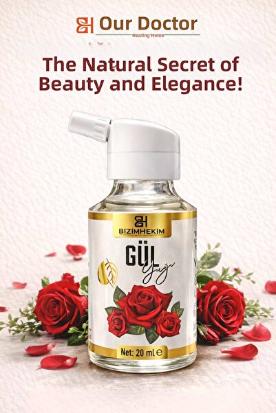 BİZİMHEKİM ŞİFA EVİ زيت الورد من بيزم هيكيم 20 مل زيت للعناية الطبيعية
